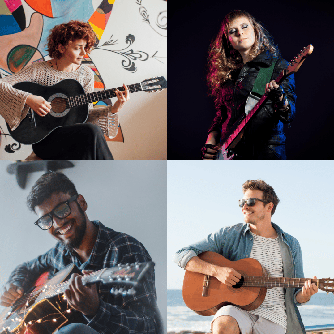 Men and women guitarists